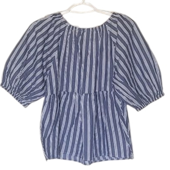 Old Navy Blue Striped Peasant Top Size Small NWT - Picture 3 of 3